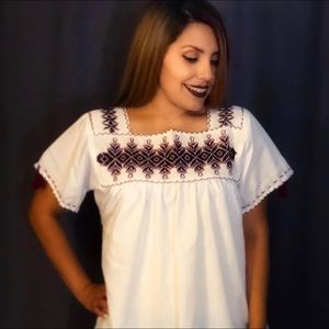 Handmade Mexican blouse/ tunic(long)
